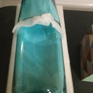 NEW Biba tumble up for your bedside and set of 2 glasses lite greenish blue